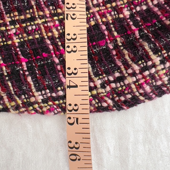 Pink Tweed Drop Waist Pleated Skater Mini Dress Size 6 - Barbiecore Y2K Plaid - Picture 9 of 9